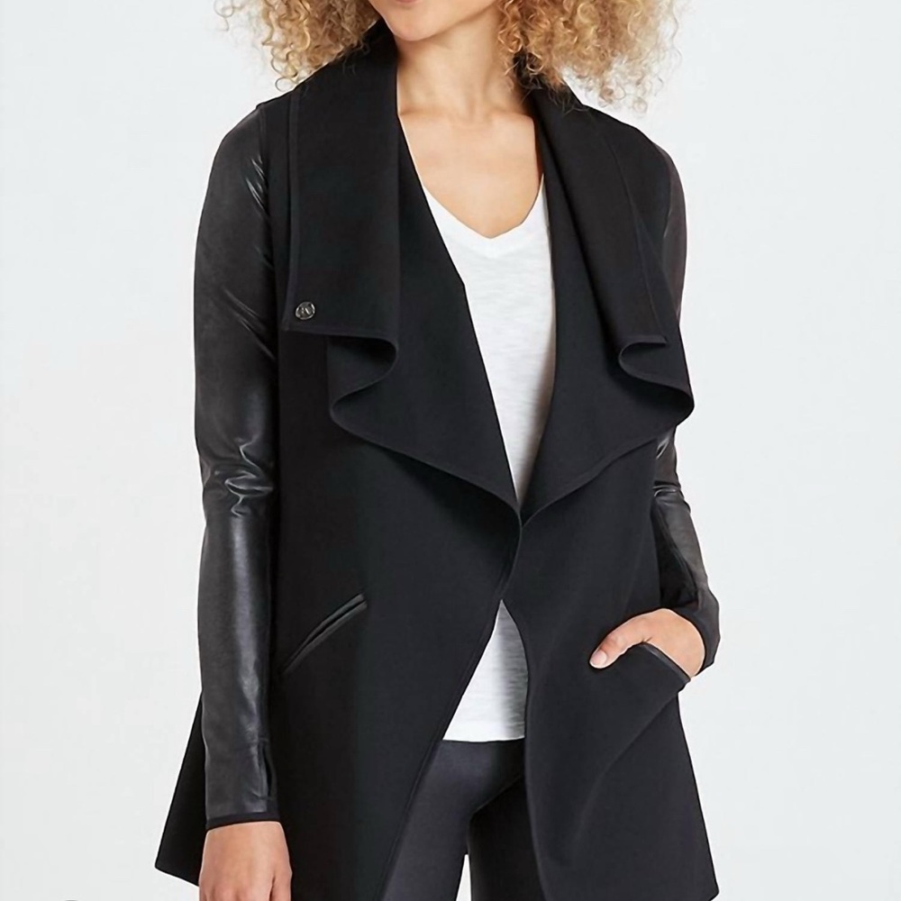 SPANX Black Drape Front Jacket